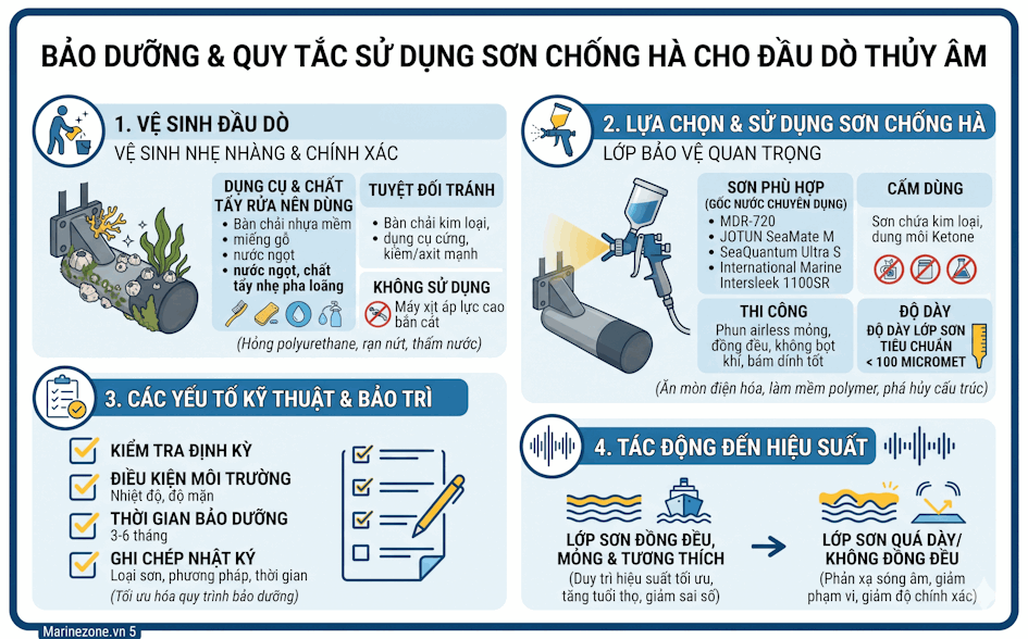 Bảo dưỡng đầu dò máy đo sâu