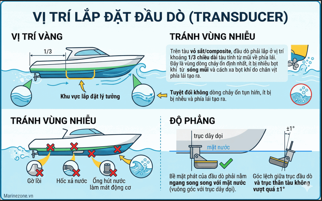 Vị trí lắp đặt đầu dò