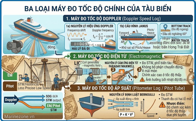 Các loại máy đo tốc độ tàu biển