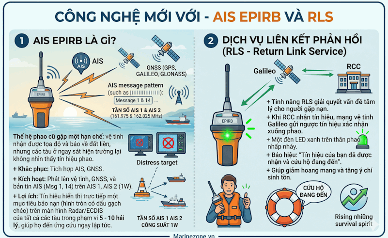 Công nghệ RLS với AIS Epirb
