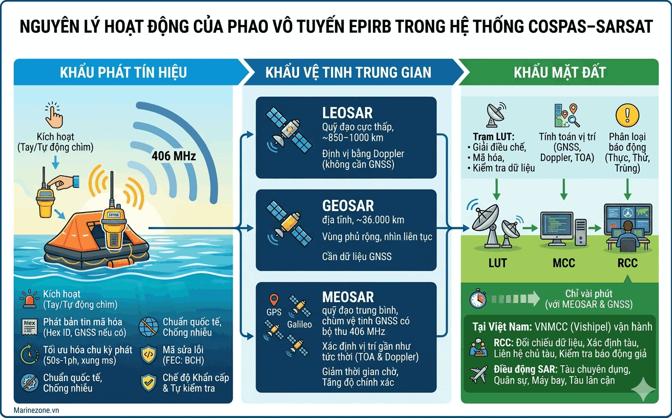 Nguyên lý hoạt động của EPIRB