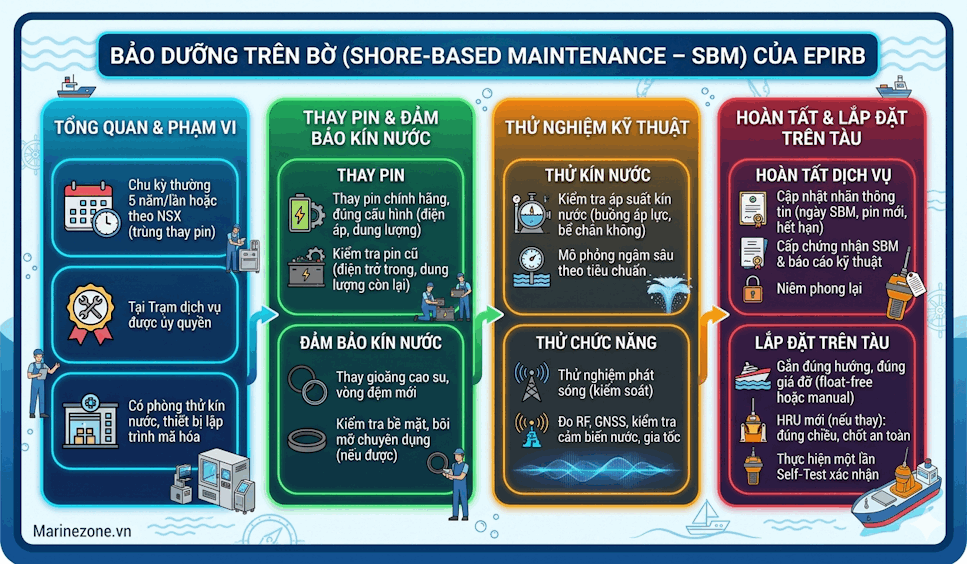Bảo dưỡng SBM với EPIRB