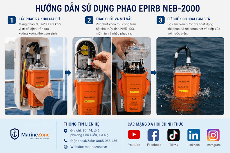 Bước 1: Lấy phao ra khỏi giá đỡ