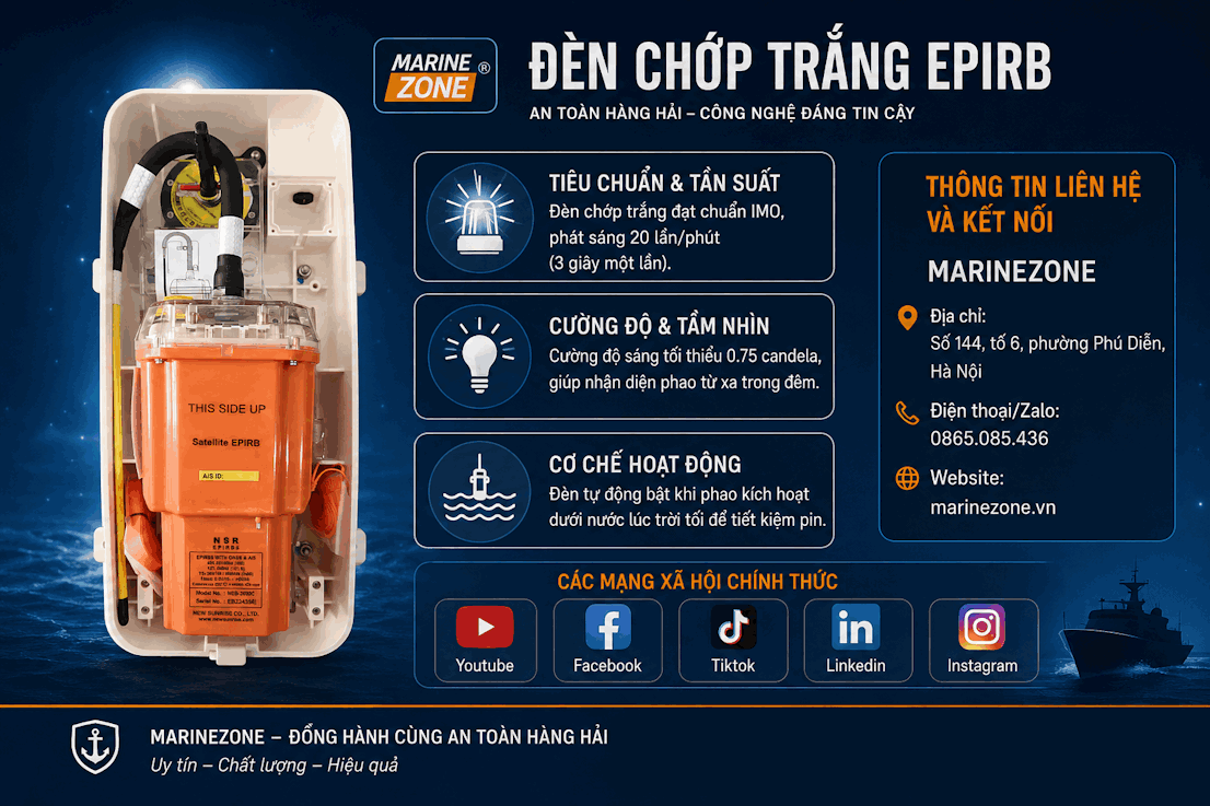 Đèn chớp chính: Tín hiệu dẫn đường và nhận diện vị trí