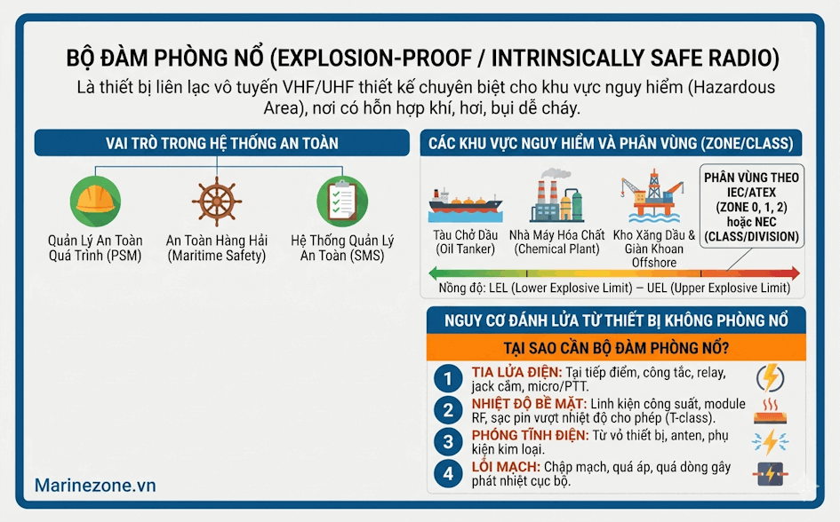 Bộ đàm phòng nổ trong khu nguy hiểm