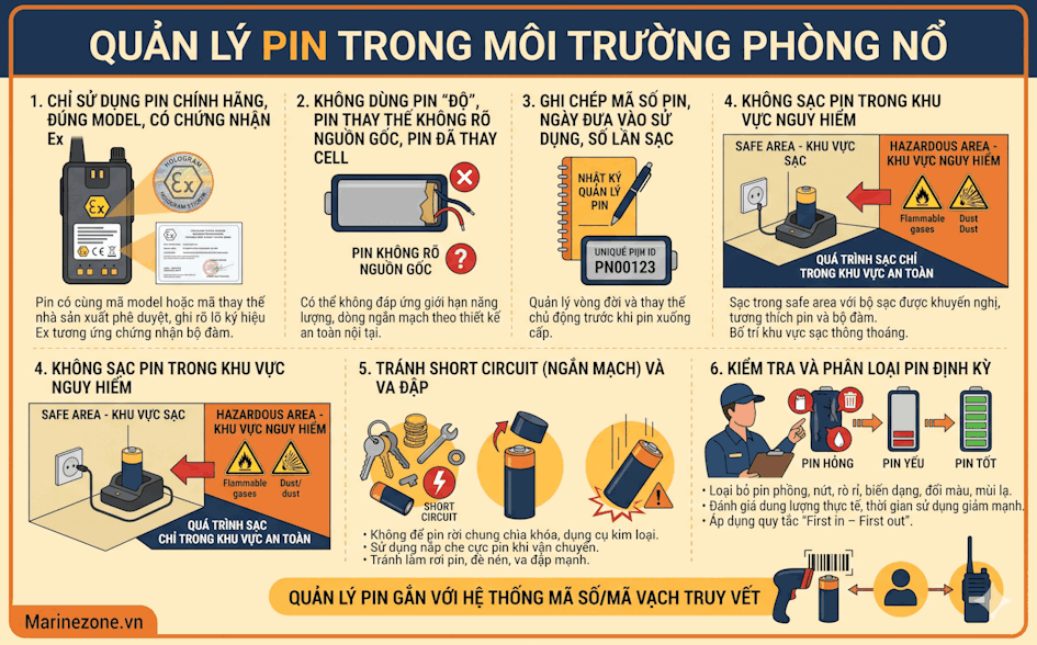 Quản Lý pin trong môi trường phòng nổ
