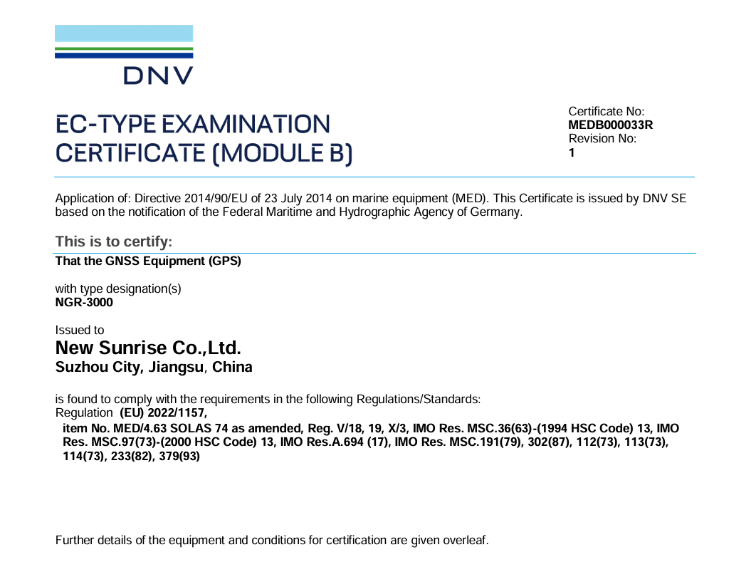 Chứng chỉ đăng kiểm DNV