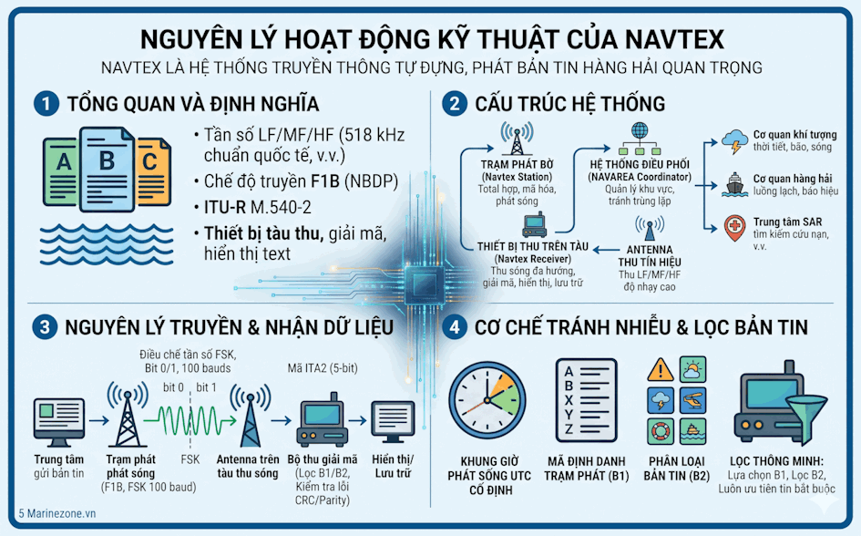 Nguyên lý hoạt động của Navtex