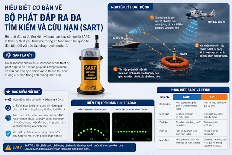 Hiểu biết cơ bản về bộ phát đáp ra đa tìm kiếm và cứu nạn 