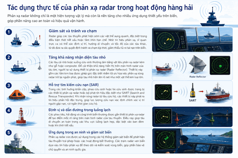 tác dụng thực tế của phản xạ radar