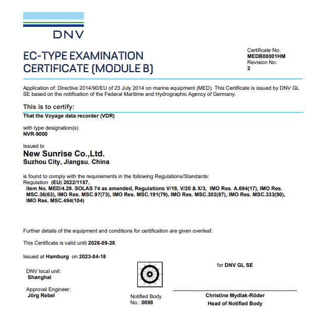 Giấy đăng kiểm DNV